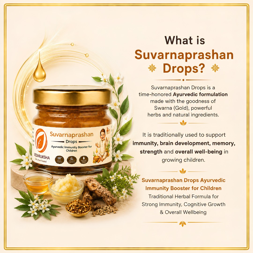 Vedvruksha Suvarnaprashan Drops for Kids | Immunity, Appetite & Focus Support