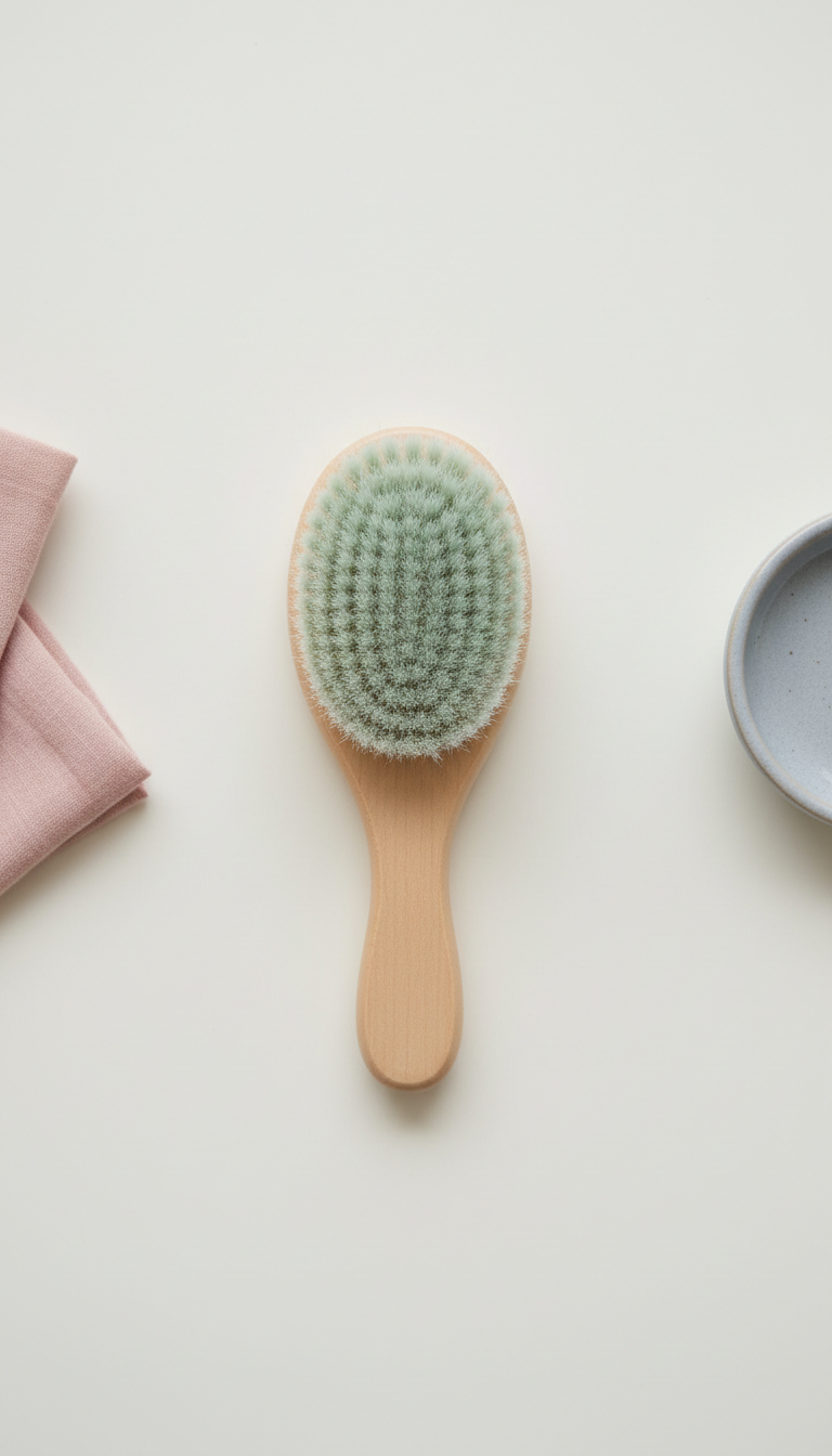 Soft-Bristle Infant Hairbrush with Ergonomic Handle