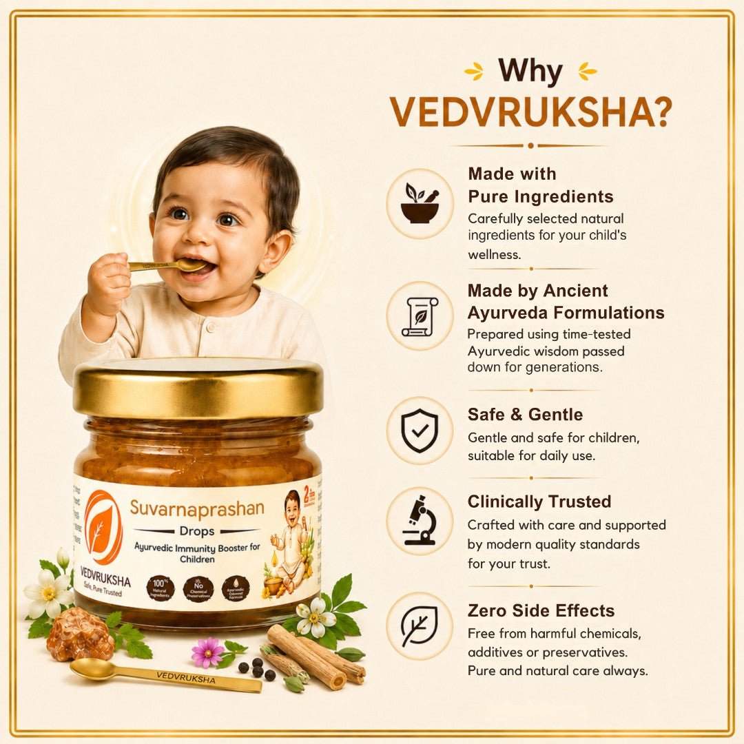 Vedvruksha Suvarnaprashan Drops for Kids | Immunity, Appetite & Focus Support